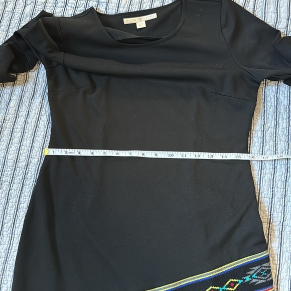 Boston Proper Sweater Knit Sheath Dress Long sleeve Aztec Tribal print size 4 - Picture 8 of 14